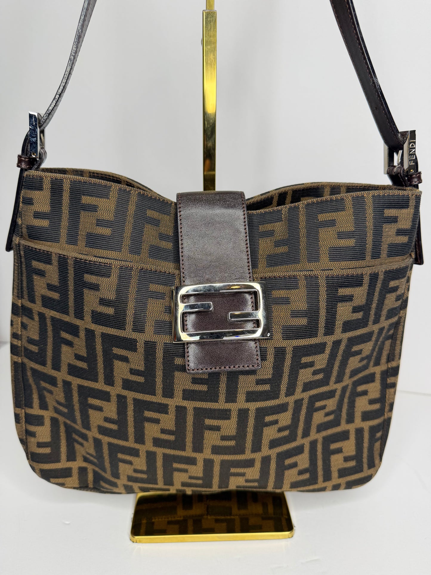Fendi Zucchino Mamma baguette shoulder bag