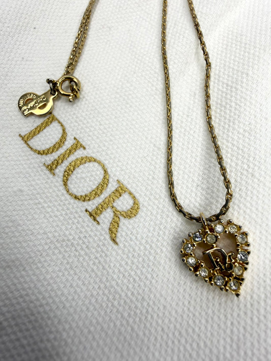 Pre-owned Christian Dior rhinestone embellished necklace