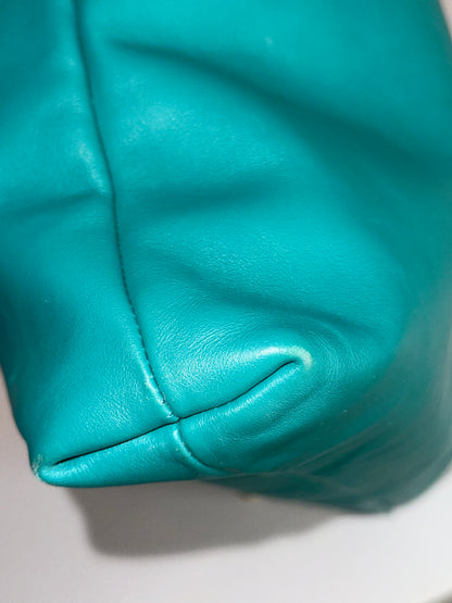 Pre-owned Miu Miu teal calfskin softy shoulder bag