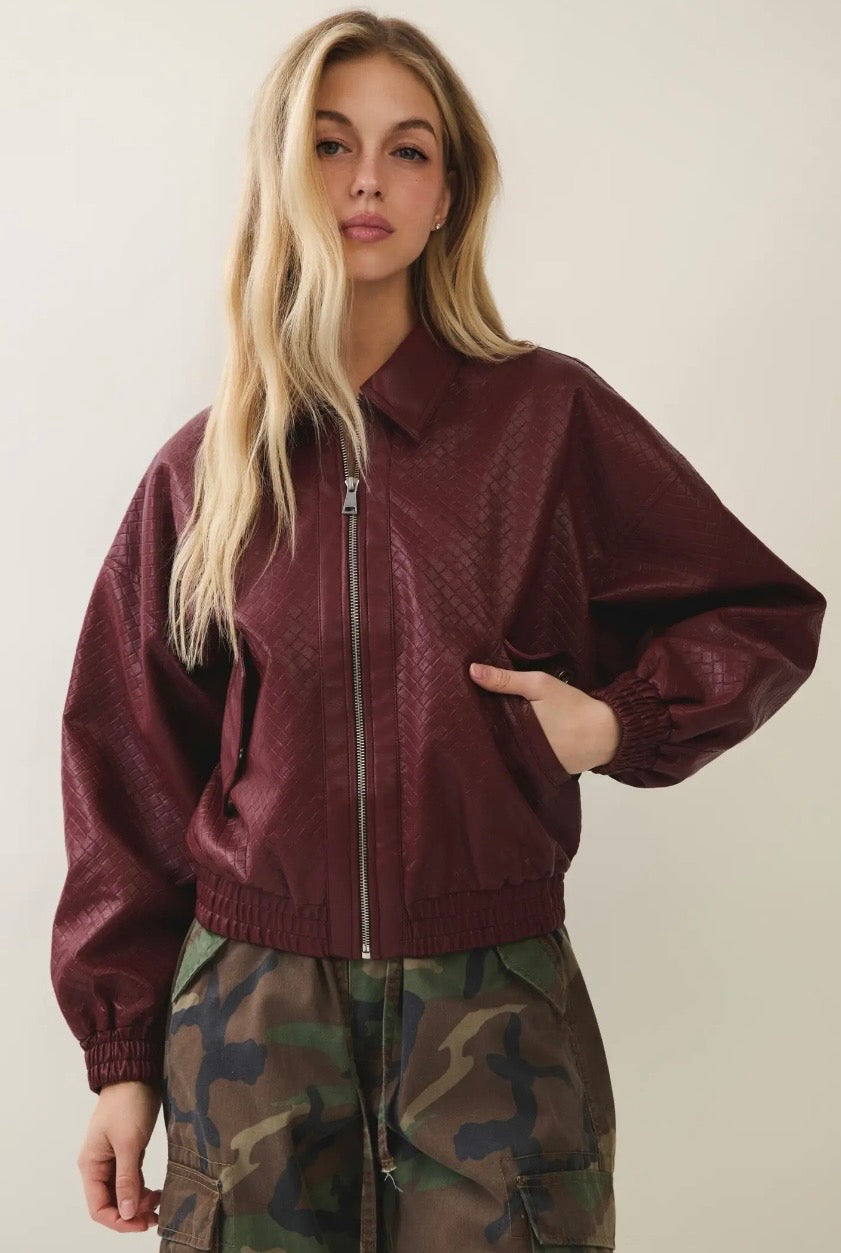The Bordeaux Bomber jacket