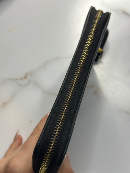 Pre-owned Louis Vuitton Noir Empriente Leather Zippy Wallet