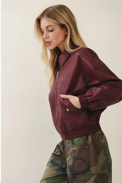 The Bordeaux Bomber jacket
