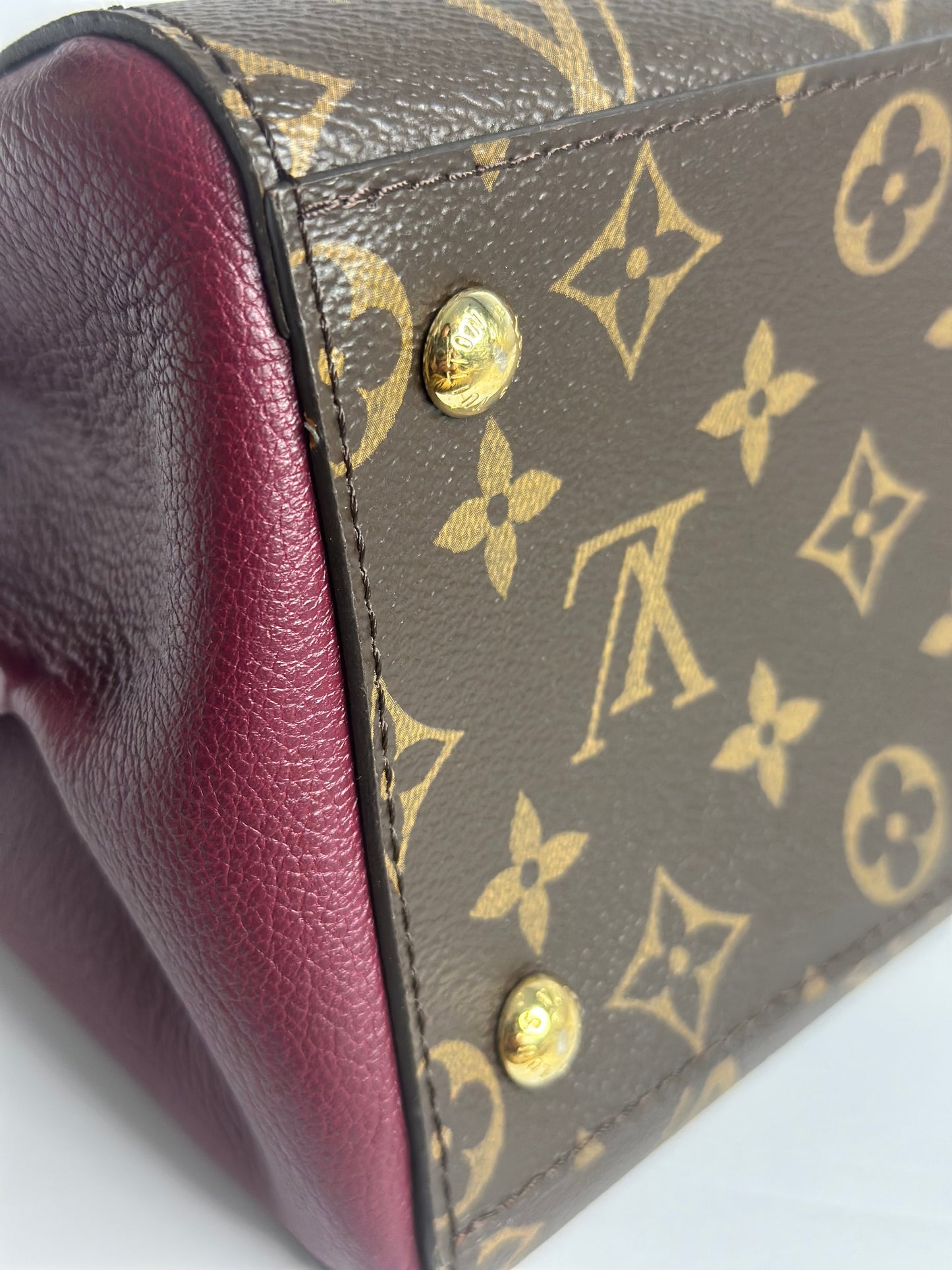 Pre-owned Louis Vuitton Florine Monogram Canvas Shoulder Bag Burgundy