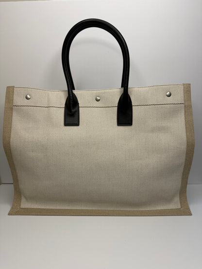 Saint Laurent Rive Gauche Canvas Tote Bag