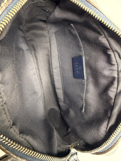 Pre-owned Gucci Supreme Navy Sherry Line Shoulder Bag