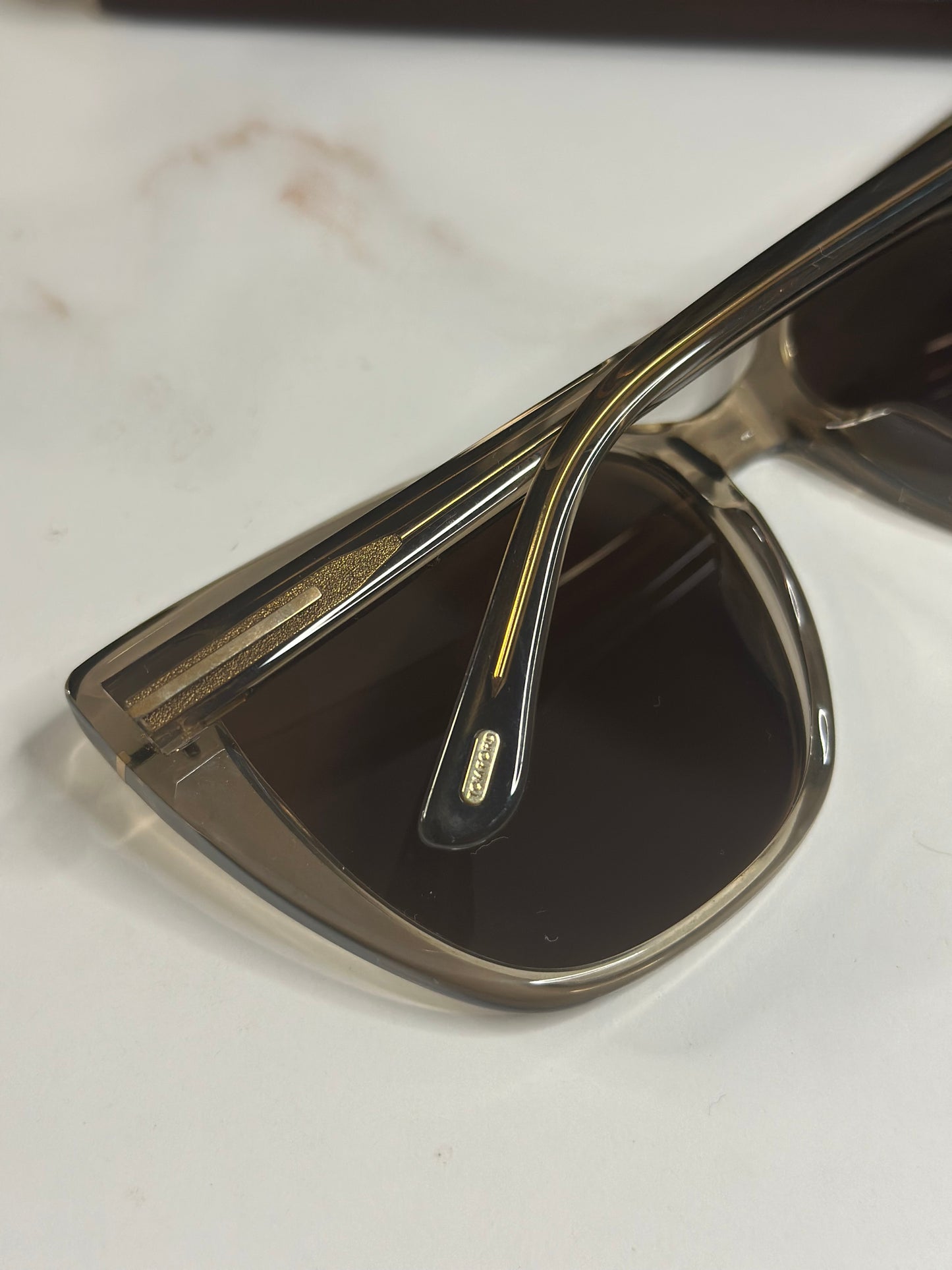 Pre-owned Tom Ford Smokey grey cat eye frames
