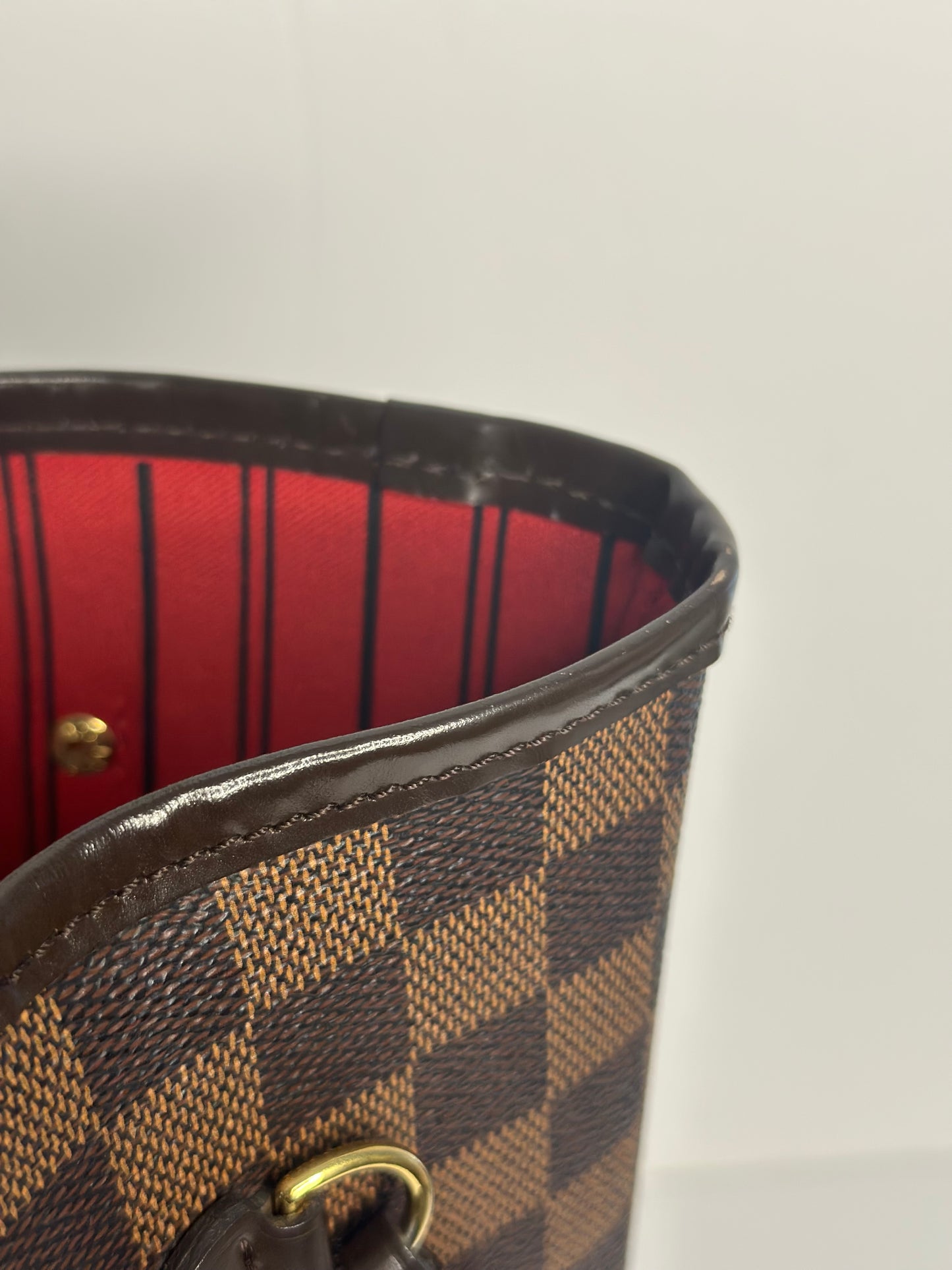 Pre-owned Louis Vuitton Damier Ebene neverfull MM tote