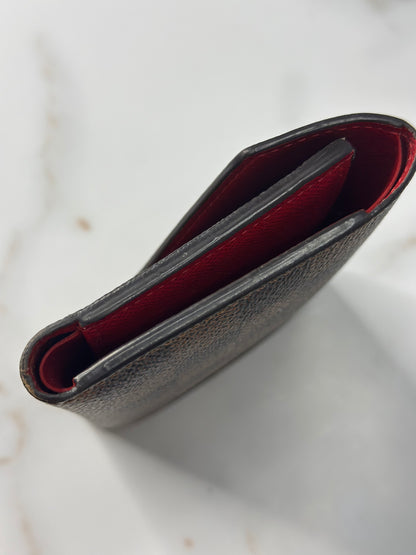 Pre-owned Louis Vuitton Damier Ebene canvas victorine wallet
