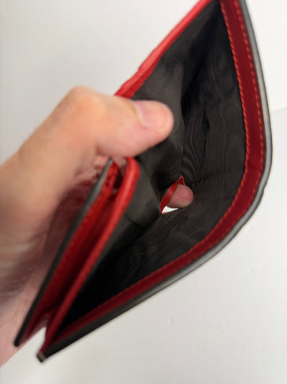Pre-owned Gucci supreme canvas cherry compact wallet