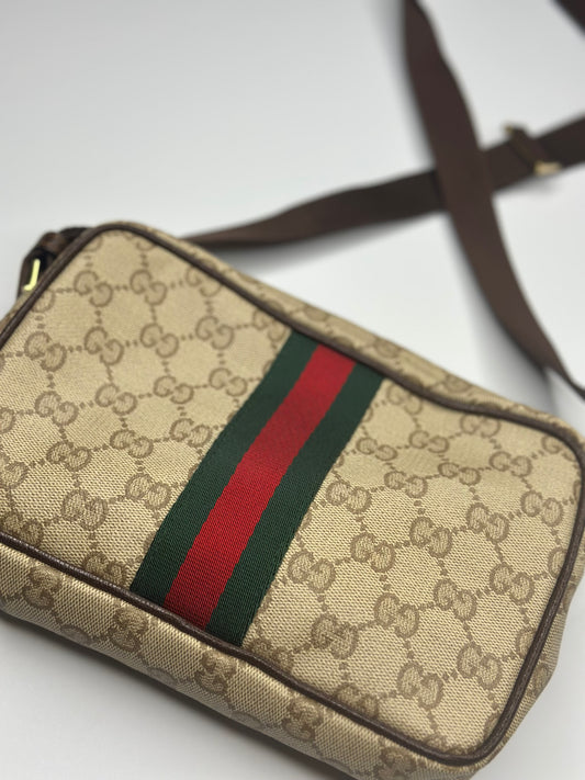 Pre-owned Gucci GG mini bag with Web Crossbody