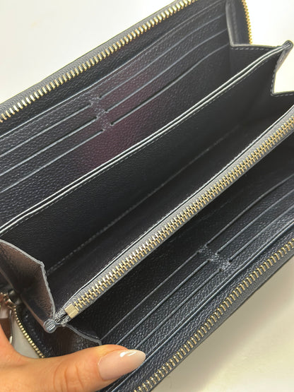 Pre-owned Louis Vuitton Noir Empriente Leather Zippy Wallet