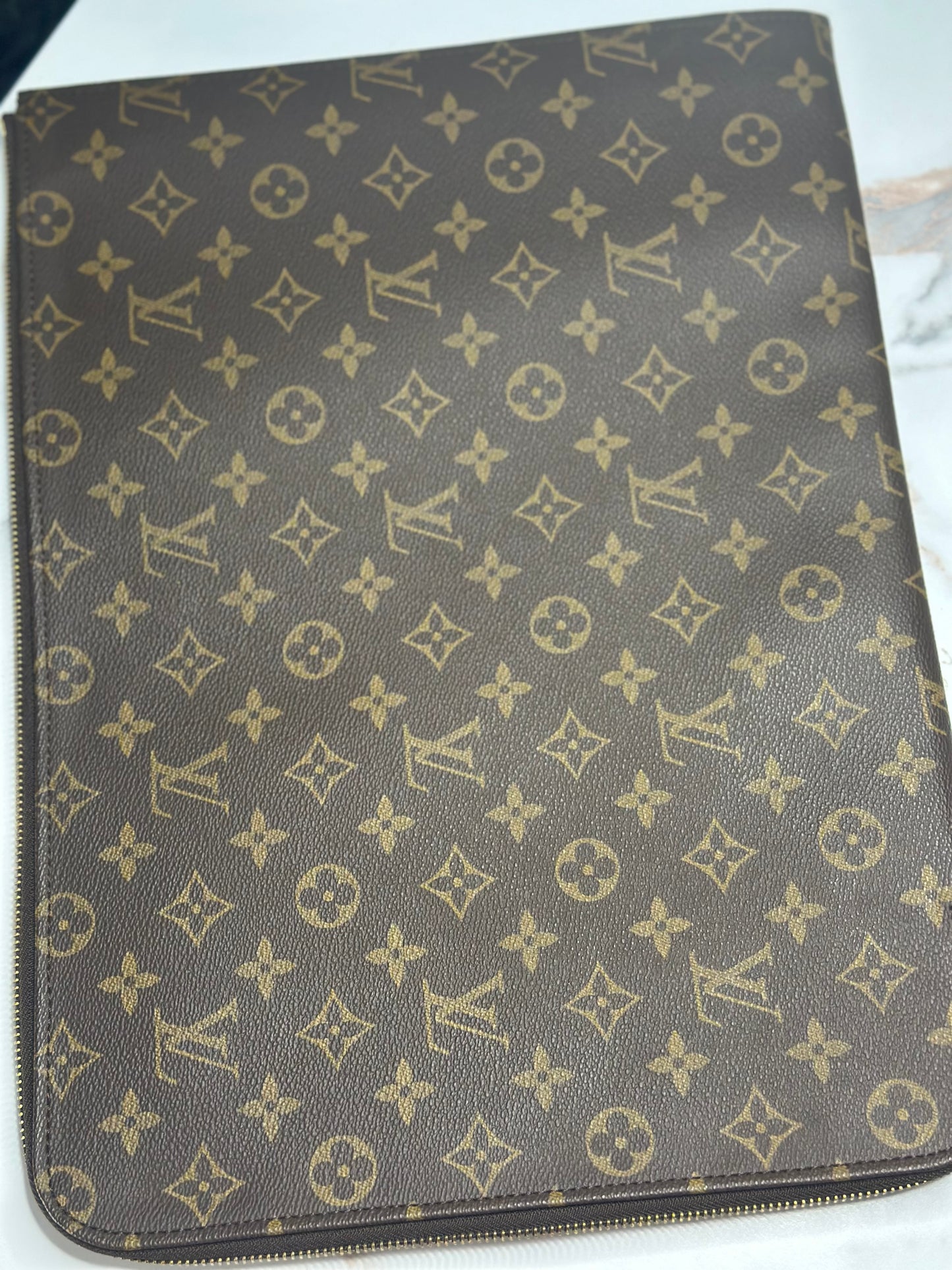 Pre-owned Louis Vuitton monogram canvas document case