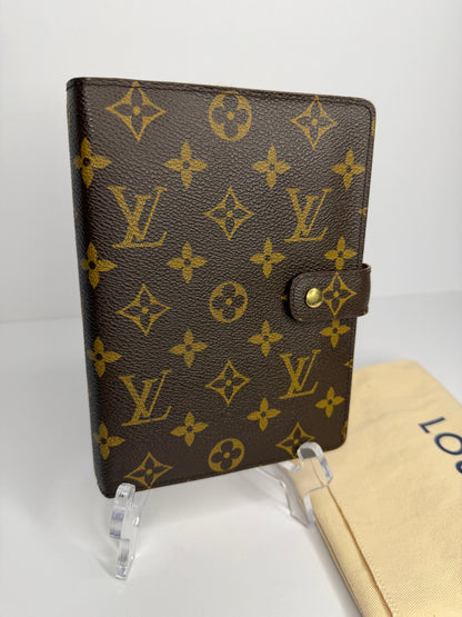 Pre-owned Louis Vuitton monogram canvas agenda MM planner