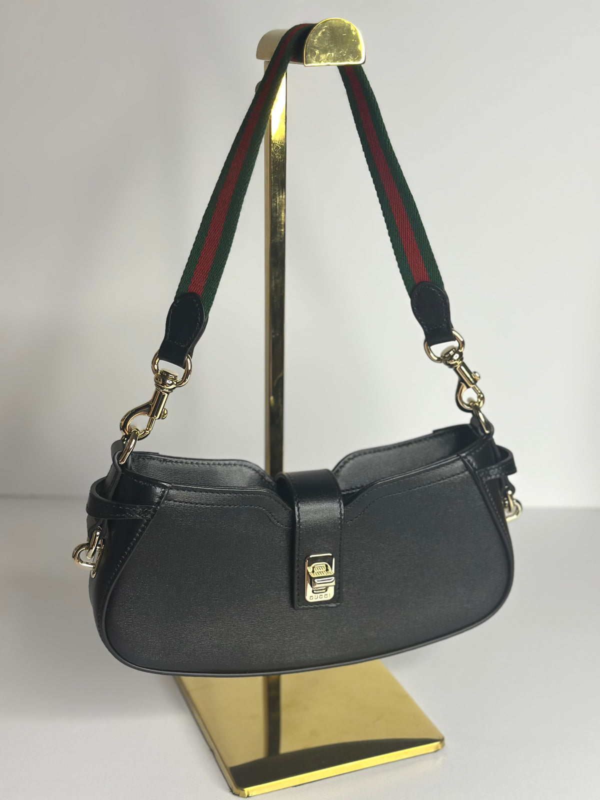 Pre-owned Gucci Moon Side Shoulder Bag Leather Mini