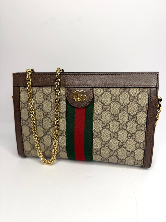 Pre-owned Gucci supreme canvas medium Ophidia Crossbody