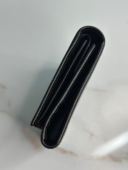 Pre-owned Prada black Saffiano leather bifold wallet