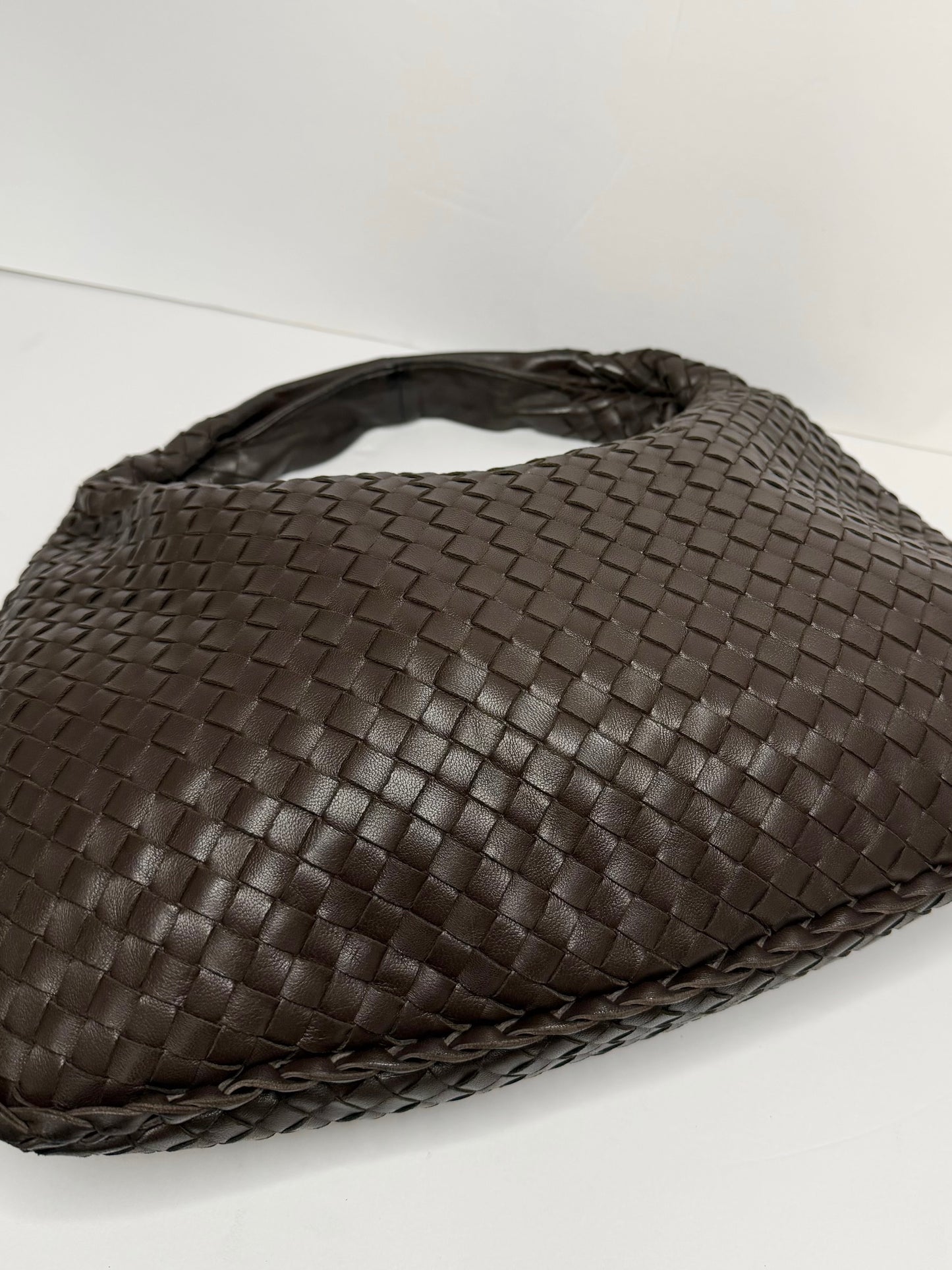 Pre-owned Bottega Veneta Intrecciato Veneta hobo bag in dark brown leather