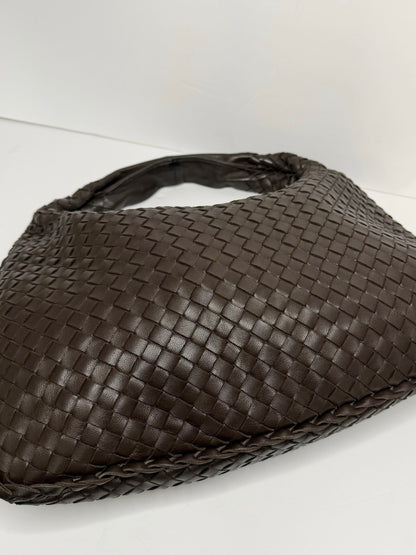 Pre-owned Bottega Veneta Intrecciato Veneta hobo bag in dark brown leather