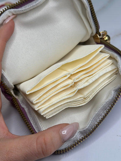 Purple jewelry pouch
