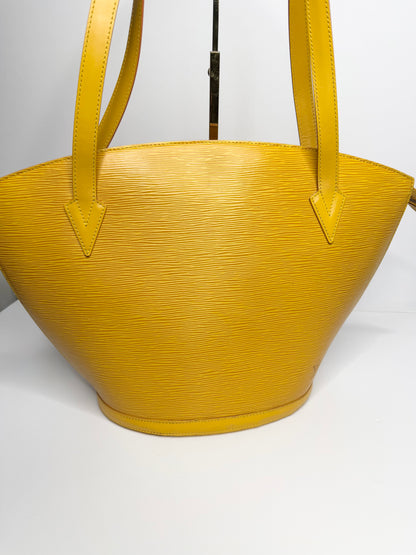 Pre-owned Louis Vuitton Yellow Epi leather Saint Jacques GM tote