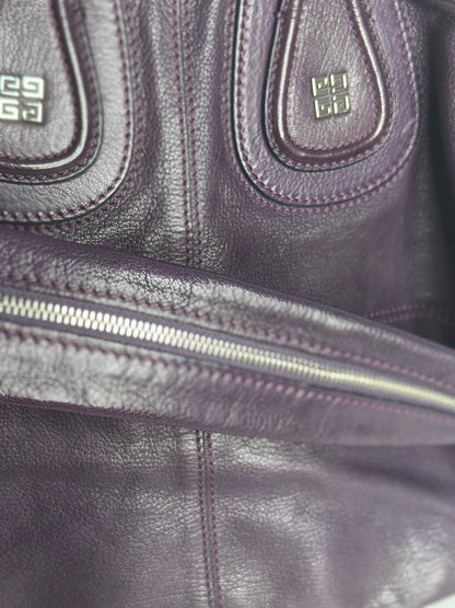 Pre-owned Givenchy Leather Nightingale Satchel in Purple