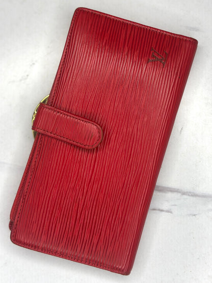Pre-owned Louis Vuitton red Epi leather long wallet