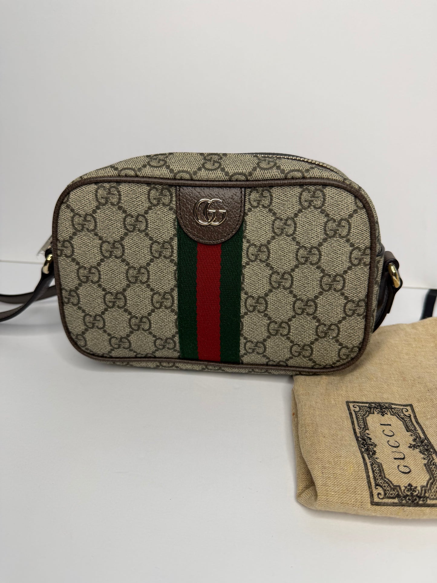 Pre-owned Gucci GG supreme canvas Ophidia Crossbody