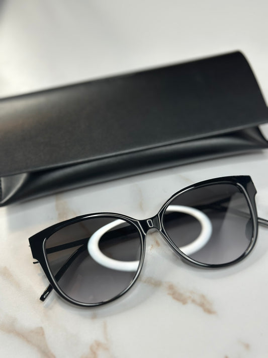 Pre-owned Saint Laurent black sunglasses with silver logo