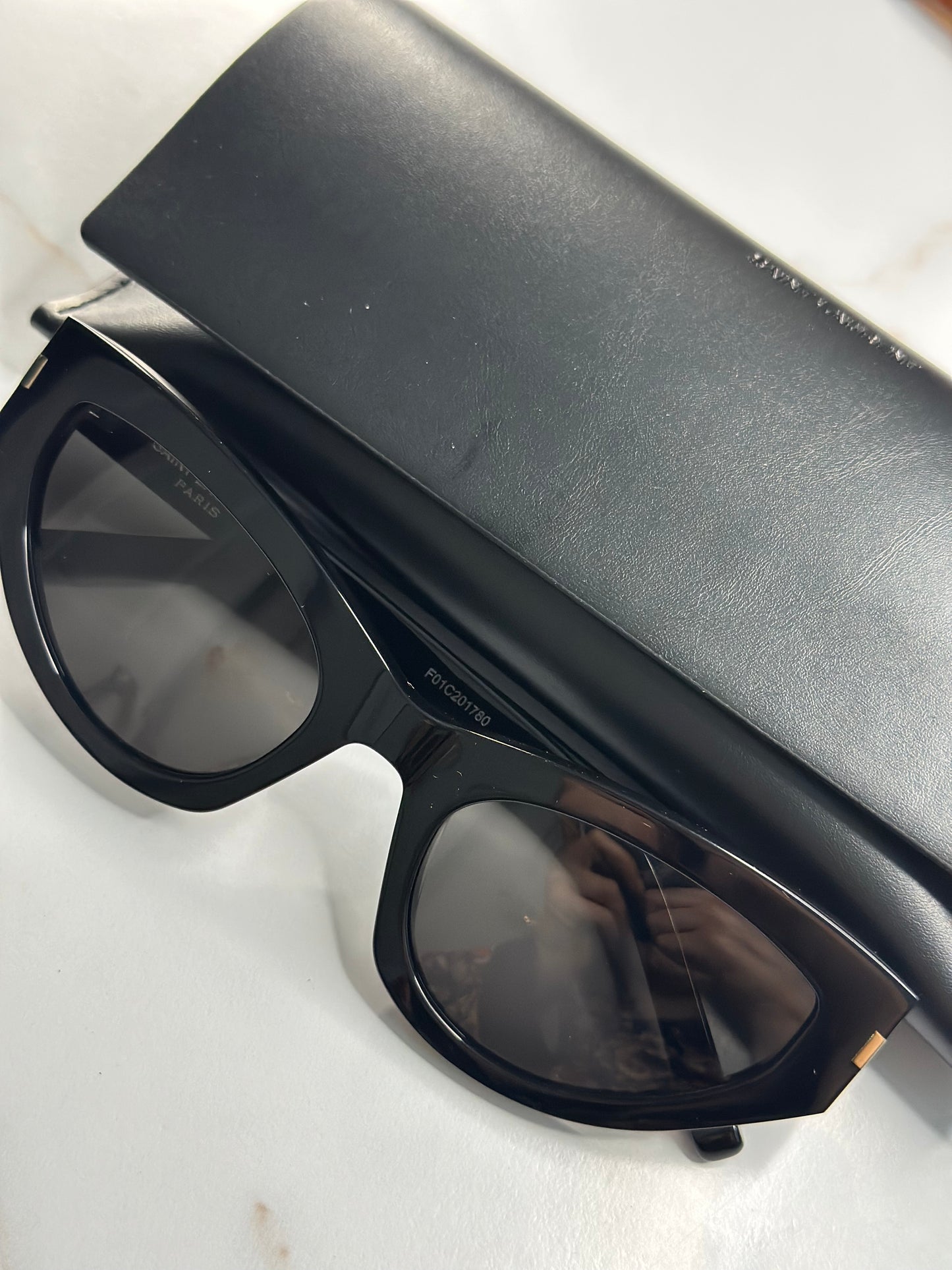 Pre-owned Saint Laurent black acetate sunglasses