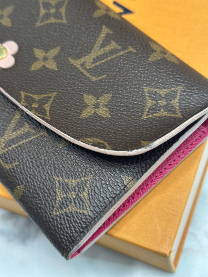 Pre-owned Louis Vuitton monogram canvas Bloom Flower Emilie Wallet