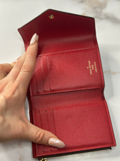 Pre-owned Louis Vuitton Damier Ebene canvas victorine wallet
