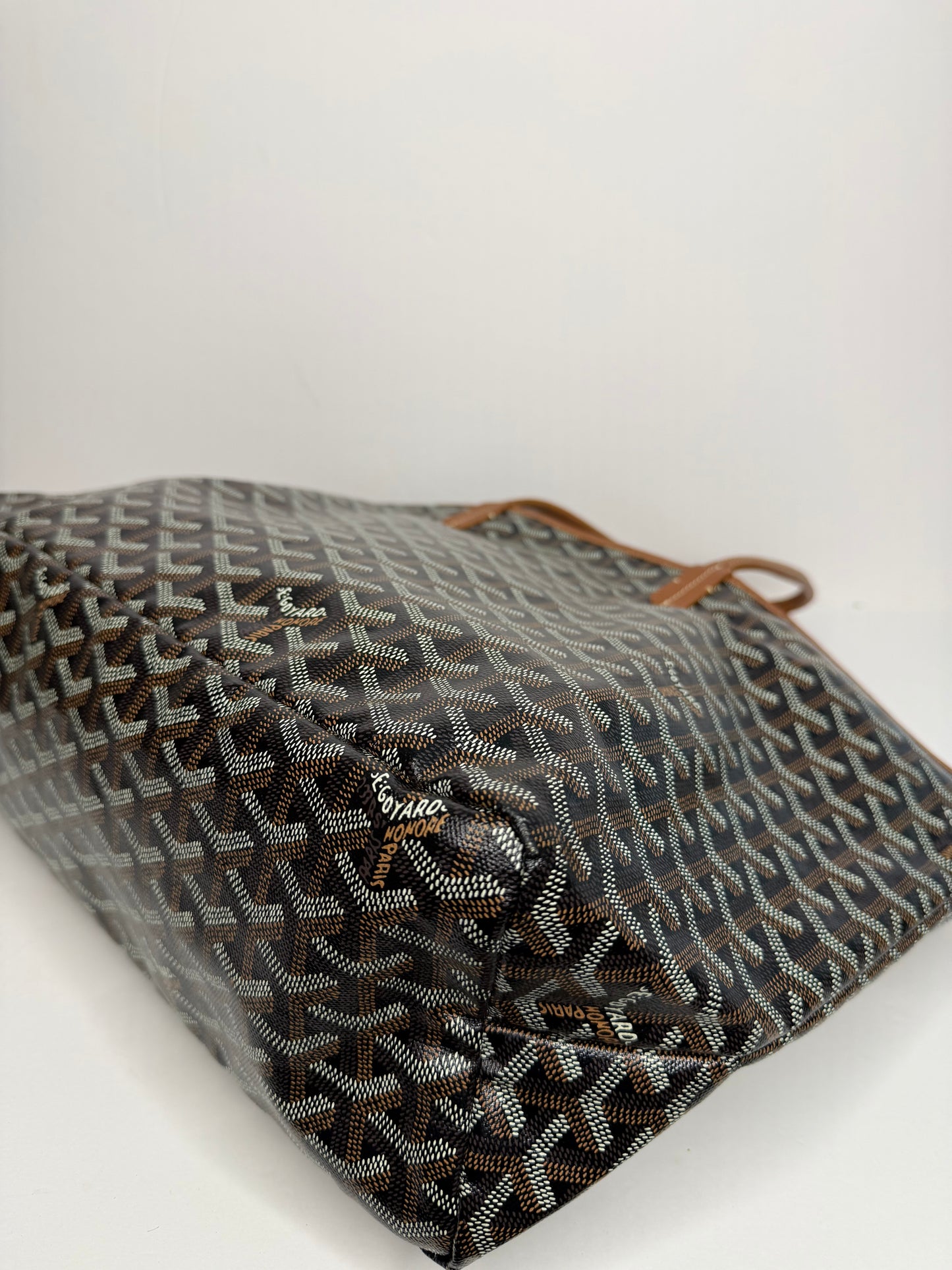 Pre-owned Goyard St. Louis tote PM black goyardine canvas