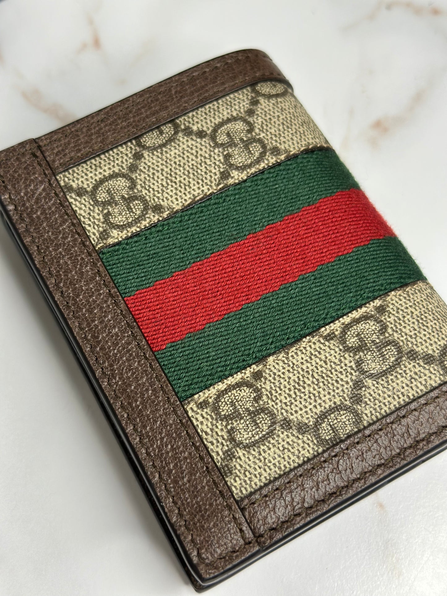 Pre-owned Gucci Ophidia compact wallet
