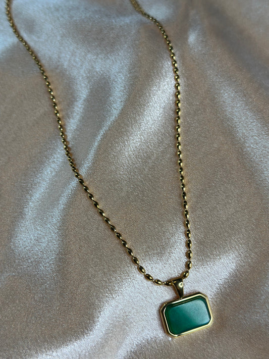 Havana Green pendant necklace
