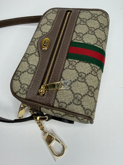 Pre-owned Gucci GG Ophidia mini beige crossbody