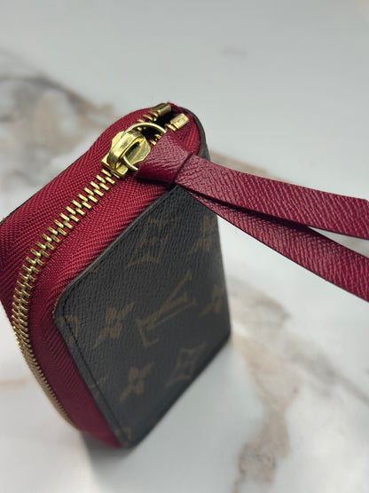 Pre-owned Louis Vuitton Monogram Canvas Zippy Multicartes Fuchsia