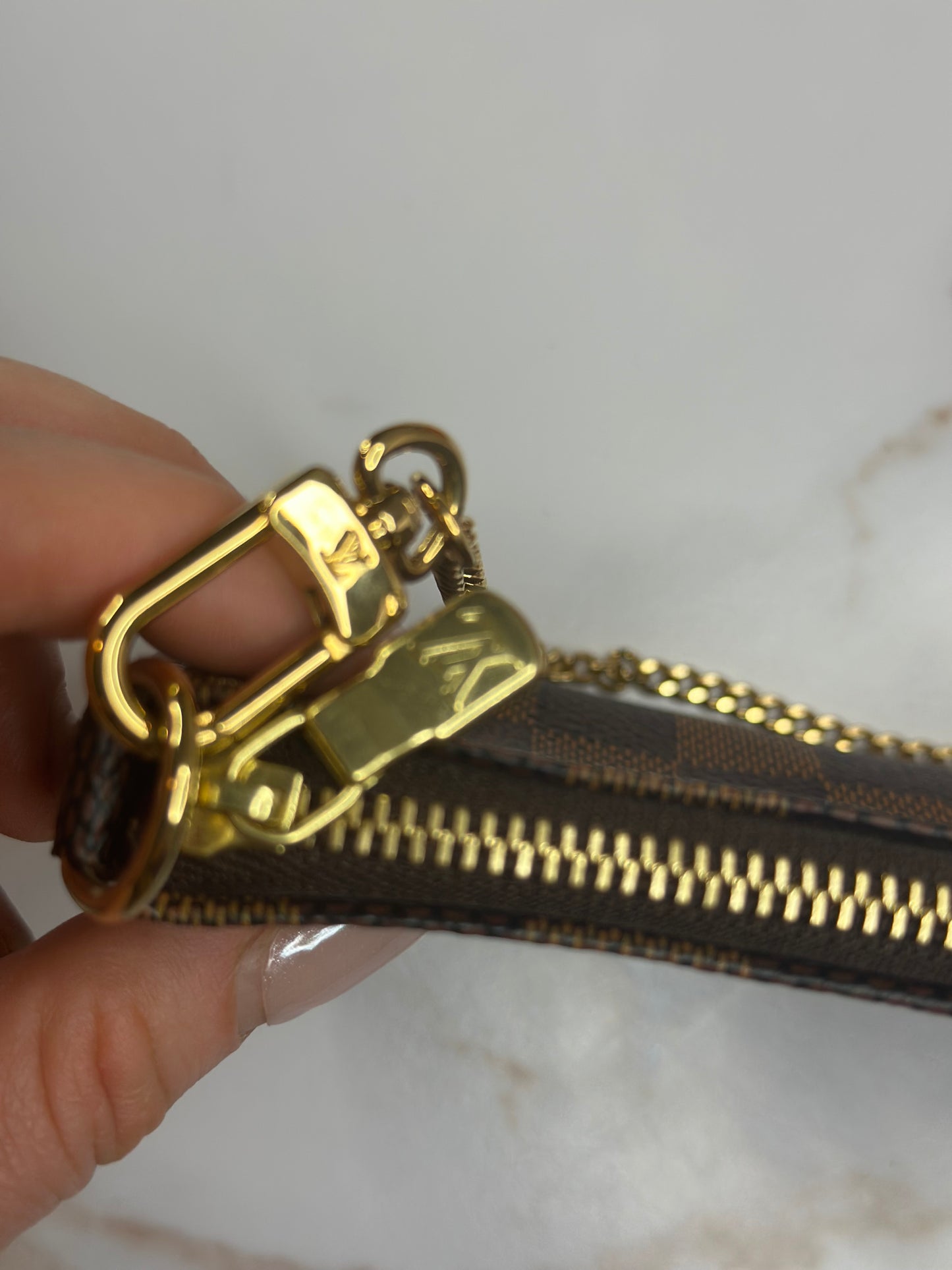 Pre-owned Louis Vuitton Damier Ebene Mini Pochette Accessoires Trunks Limited Edition