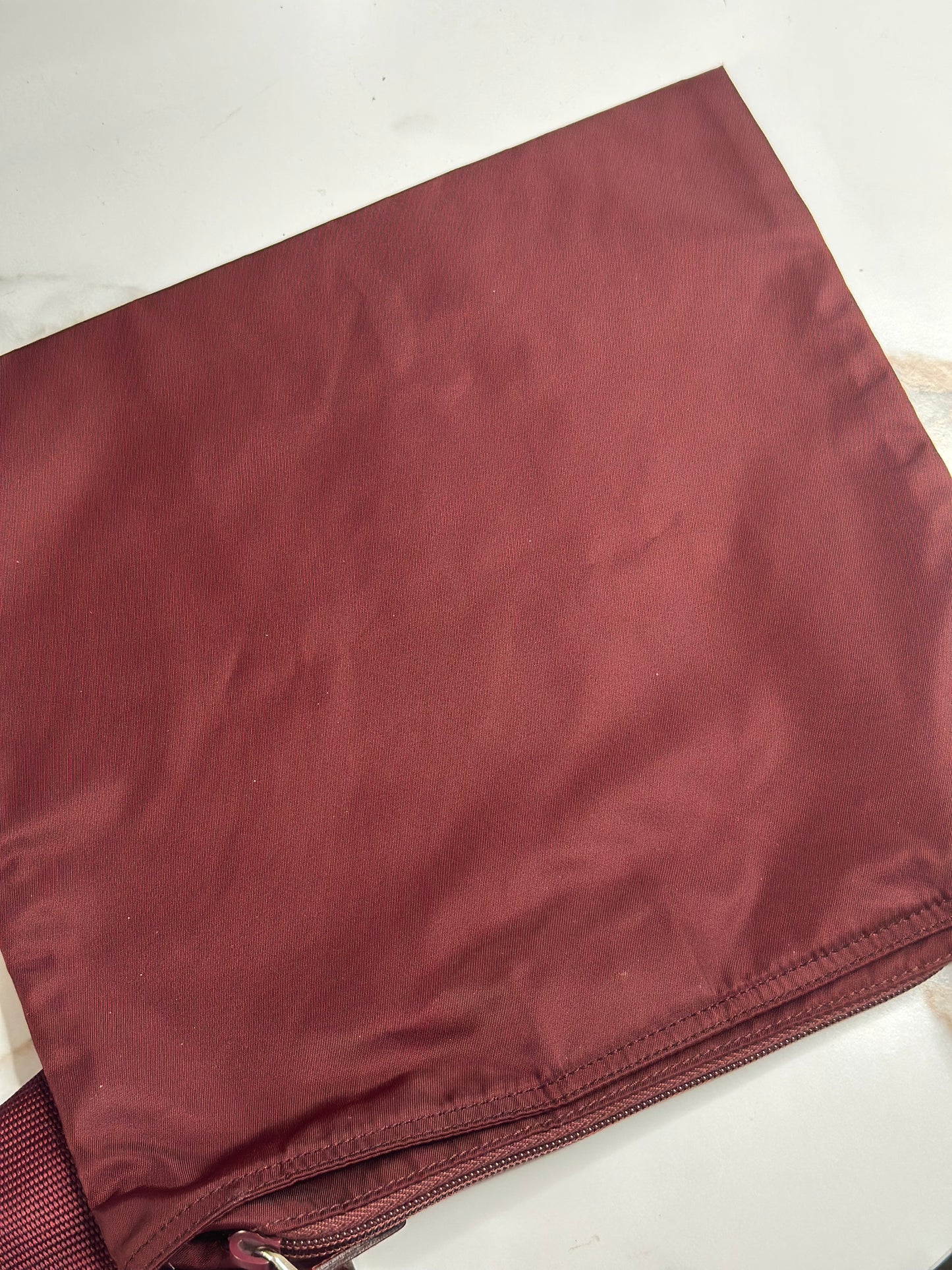 Pre-owned Prada Nylon burgundy large crossbody