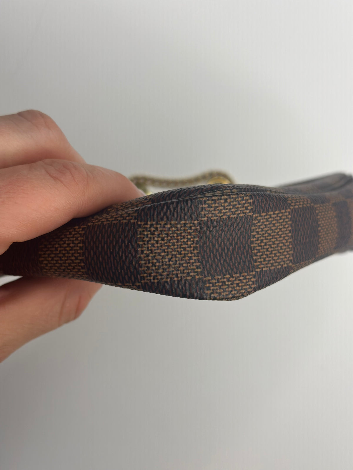 Pre-owned Louis Vuitton Damier ebene mini pochette accessories