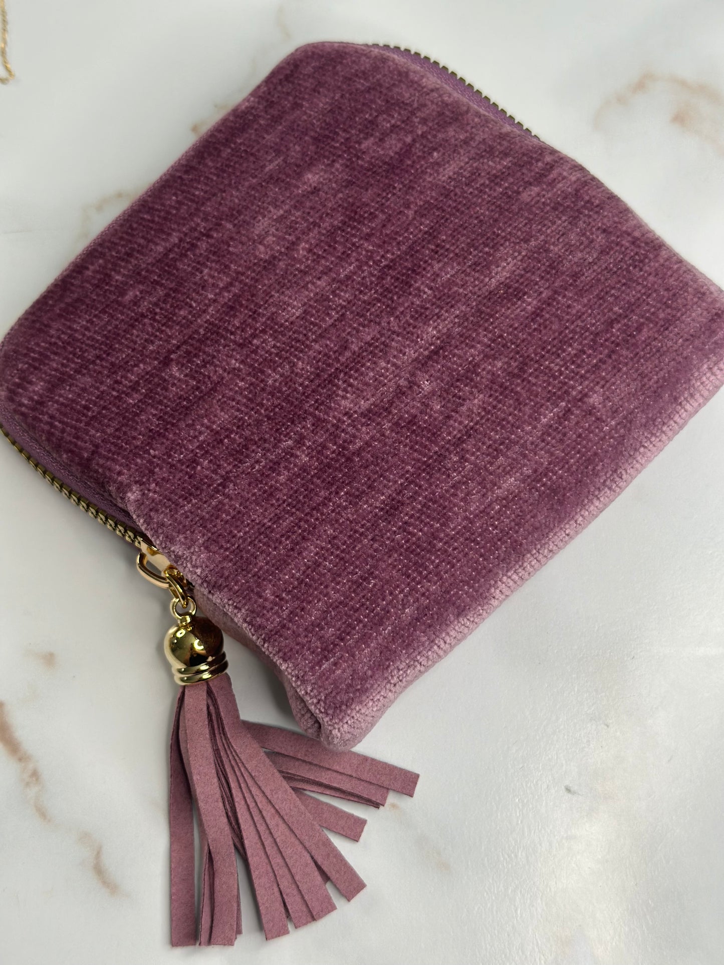 Purple jewelry pouch