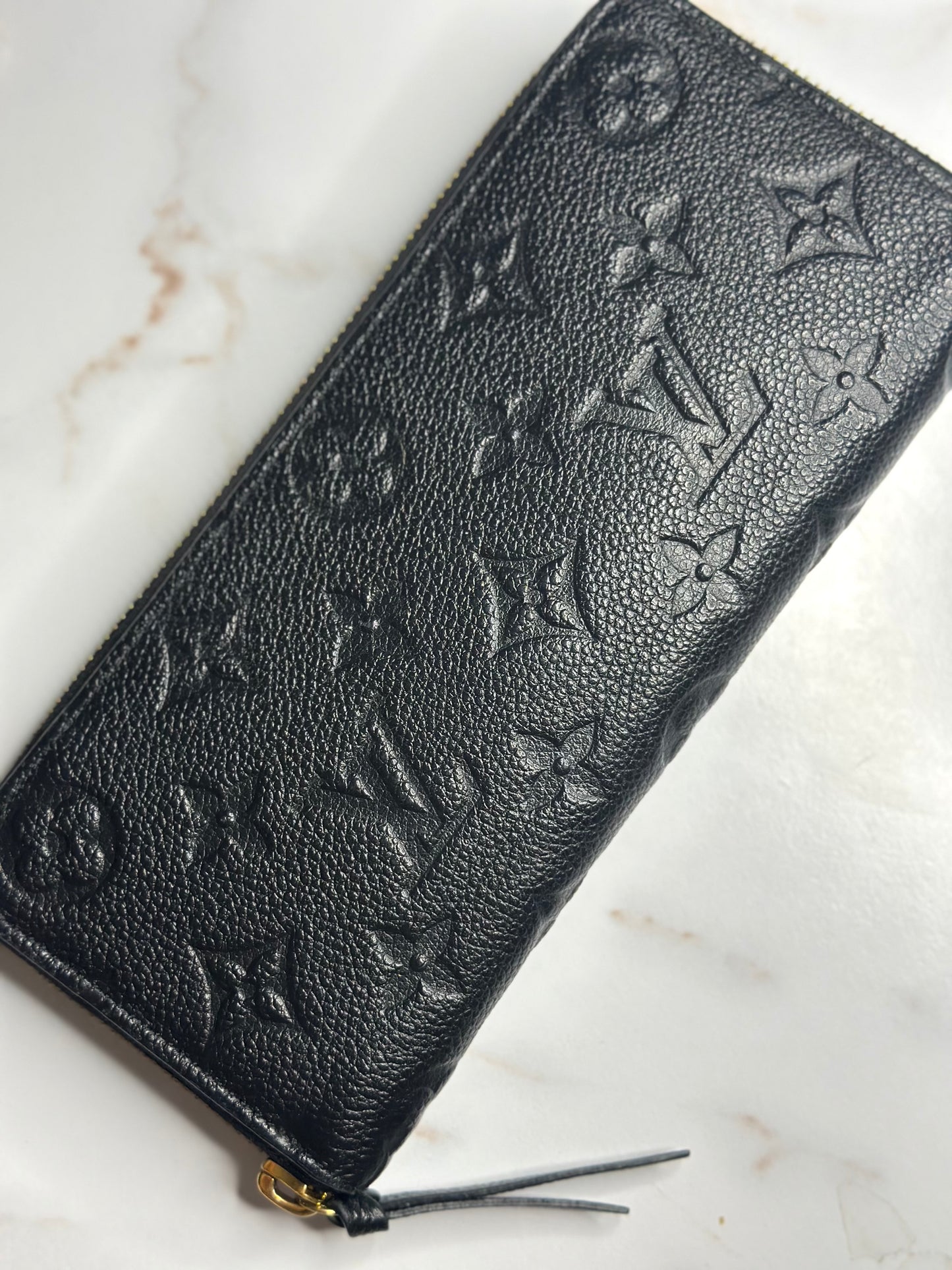 Pre-owned Louis Vuitton Black empriente leather clemence wallet
