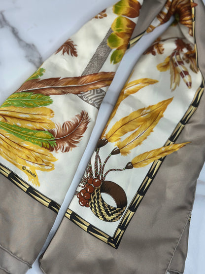 Pre-owned Hermès Carre silk scarf "Brazil" designed by Laurence Bourthoumieux