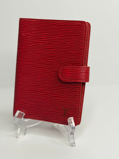 Pre-owned Louis Vuitton red Epi leather agenda PM