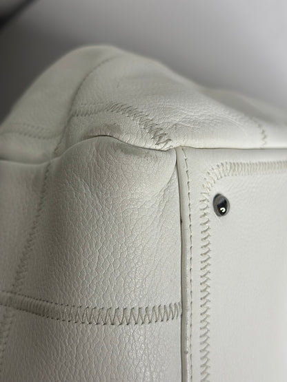 Pre-owned Chanel white calfskin leather LAX bowler bag