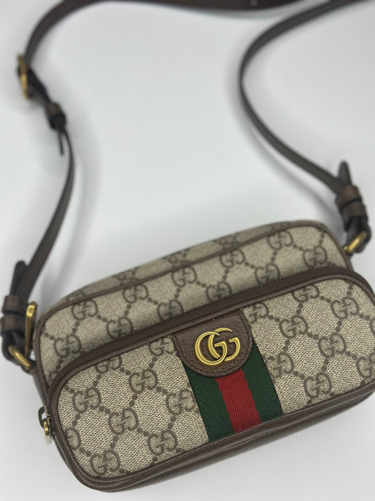 Pre-owned Gucci Gucci GG Ophidia Mini two way Crossbody/belt bag