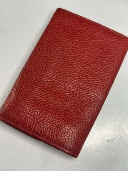 Pre-owned Chanel red caviar leather six key holder