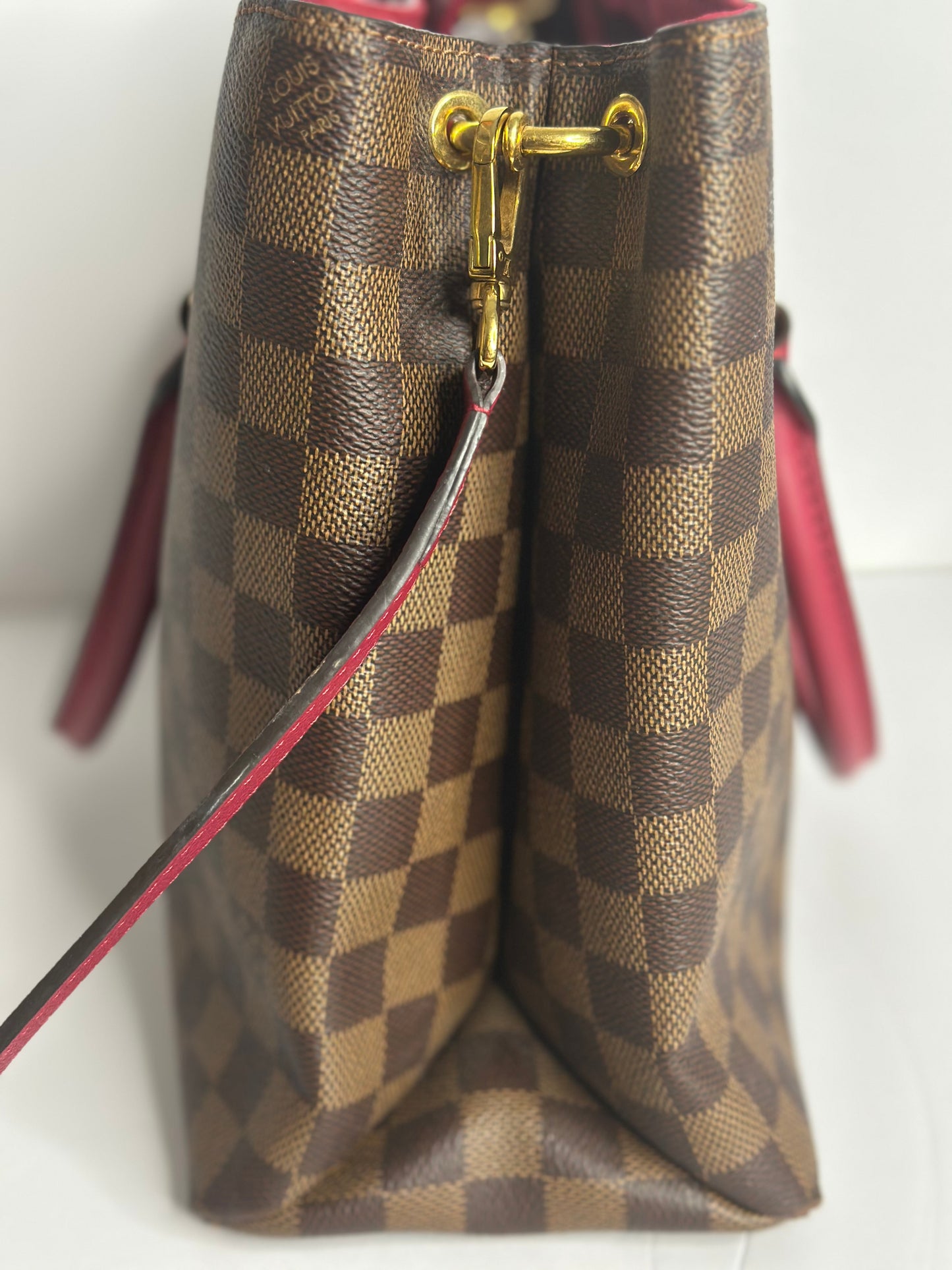 Pre-owned Louis Vuitton Riverside Damier Ebene Tote Bag Brown