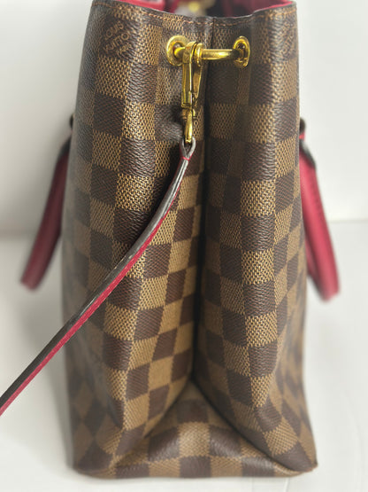 Pre-owned Louis Vuitton Riverside Damier Ebene Tote Bag Brown
