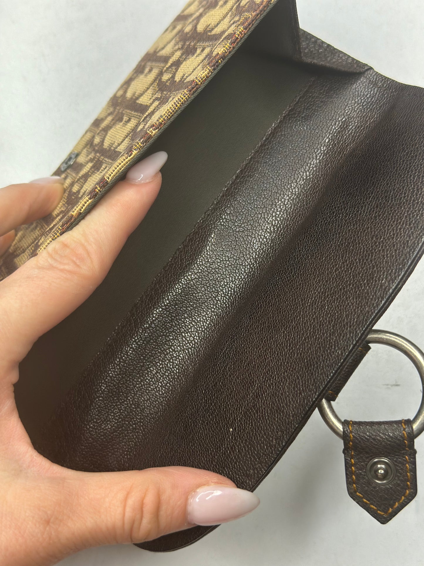 Pre-owned Dior Vintage Diorissimo brown canvas wallet