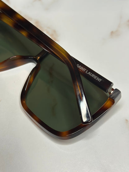 Pre-owned Saint Laurent tortoise sunglasses